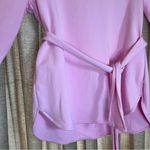 Ann Taylor  Light Pink Three Quarter Sleeve Tie Waist Sweatshirt Size Small Photo 6