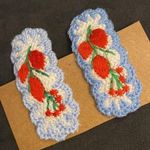 Romwe  Anime 2pcs Floral Embroidery Hair Clip - 260 Photo 0