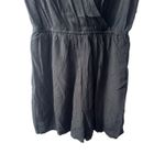 One Clothing  Black Faux Wrap Lightweight Romper Women's Small New Pockets!! Photo 4