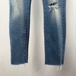 MOTHER Looker Ankle Fray Skinny Jeans in Love Gun Blue Size 25 Photo 5