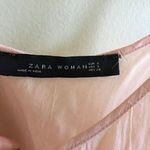 ZARA Woman Pink Embroidered Lace Trim Sleeveless Romper Jumpsuit SIZE S 7521062 Photo 3