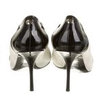 Gucci Colorblock White Suede Black Patent Peep Toe Stiletto Pumps Sz 9B Photo 2