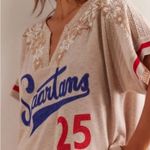We The Free Free People /  All About You Tee Embroidered Graphic Lace Top Photo 1