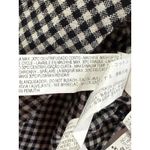 ZARA  Blouse Top XS Gingham Check Cold Shoulder Tie Back Bell Sleeve Black White Photo 10