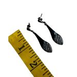 FAS Sterling, Onyx and Marcasite Earrings Silver Photo 3