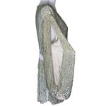 Retrofête Selma Champage Sequin Split Sleeve Keyhole Belted Robe Mini Dress Gold Photo 11