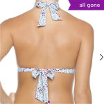 Helen Jon Nantucket Sweetheart Halter Bikini Top Medium Solid Blue Bottom White Photo 1