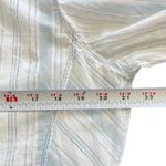 North River Button Up Roll Sleeve Stripe White Shirt White Large Business Casual Photo 8