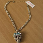 Betsey Johnson NWT Betsey Johsnon Sugar Skull Necklace Photo 3