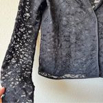 Babaton  Aritzia Black Lace Sheer Blouse Womens S Long Sleeve Whimsigoth Classic Photo 5