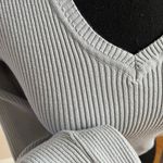 Brandy Melville Grey Blue Rib Cropped Top Photo 2