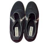 Steve Madden  Wedgie Sneakers Zip up Ankle Bootie Black Suede Leather 8M Photo 3