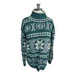 st. john's bay Vintage Y2K Fair Isle Chunky Knit Mock Neck Sweater Women's XL Photo 1