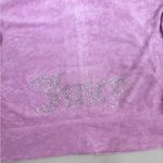 Juicy Couture Terry Cloth Short Sleeve Hoodie Jacket in Dewberry Rhinestones M Photo 2