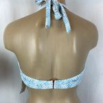 Shade & Shore  Blue Tan Gray Snakeskin Animal Print Underwire Contour Bikini Top Photo 2
