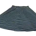 Torrid Navy Blue White Striped Midi Pull On Skirt Size 00/10 Medium Photo 3