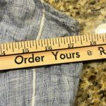 Ellen Tracy  Top Size M Blue White Stripe 100%‎ Linen Button Down Sleeveless Tank Photo 3