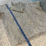 Madewell  Eyelet Piedmont Camp Shirt Striped Short Sleeve Button Down Women’s XS Photo 4