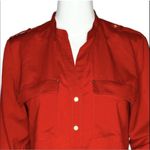 Calvin Klein  Shirt Womens XS Red Button Up Career‎ Professional Casual Preppy Photo 3