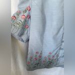 Vintage Sarah Elizabeth size 14 periwinkle floral embroidered dress jacket Blue Photo 4