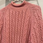 Jos. A. Bank Dark pink perfect fall cable knit sweater vintage medium Photo 1