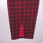 Old Navy red gingham curvy fitted midi pencil skirt Photo 2