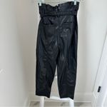 House of Harlow Women’s 1960 Black Faux Leather Paper Bag Pants Size 6 Photo 2