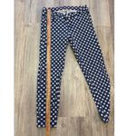 Kate Spade  Play Hooky Broome Street Blue White Diamond Plaid Denim Capris‎ Sz 26 Photo 7