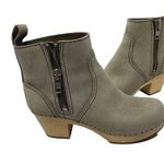 Toffel Swedish Hasbeens Zip It Emy Clog Boots in grey suede 37 Gray Size 7 Photo 0
