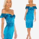 Alexis Cadiz Sweetheart Puff- Sleeve Silk Midi Dress Photo 4