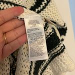 Madewell NWT Open-Stitch Johnny Collar Sweater In Summit Green Stripe Size Large Photo 4