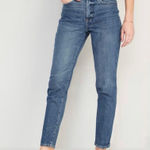 Old Navy OG Straight High Rise Ankle Jeans Blue 12 Mom Photo 0