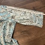 Vintage Cabernet Robe w/ Pockets, Teal w/ Brown Floral Design, Size Large Green Photo 7