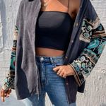 Boho Bell Sleeve Top Blue Photo 0