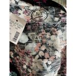 Maurice's New 24/7 Lattice Cross Front Tank Top Black Bright Flowers Small NWT Photo 4