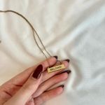 Rose gold “Beloved” bar necklace Photo 3