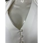 Bar III  Shirt Womens Small White Tie Neck Long Sleeve Button Front Blouse Photo 3