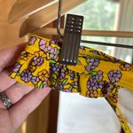 Billabong  Yellow Floral Low Rise Cheeky Bikini Bottom Size XL Photo 2