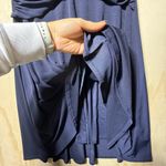 Brooks Brothers  Women’s Navy Twist Front Fit & Flare Dress Size L Long Sleeve Photo 9