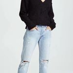Free People  v-neck coco braided slouchy sweater black size s Photo 8