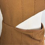 Aerie One-Piece Full Coverage Cutout Swimsuit - Tan Ribbed - Size Large Photo 5