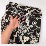 Tyler Boe Silk Tie Waist Black And White Floral Pants Size 4 Photo 2