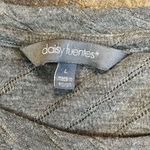 Daisy Fuentes  Gray Long Sleeve Blouse Ruffle Diagonal Stripes Large Photo 7