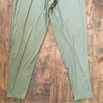 Tobi • This Is It jumpsuit olive green knit deep v surplice plunge tapered leg Photo 7