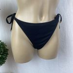 Michael Kors Black Ribbed Side Tie Bikini Swim Suit Bottom L NEW Size L Photo 1