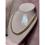 Unisex Gold Tone Cuban Link Chain Necklace Chunky Statement Costume Jewelry Photo 1