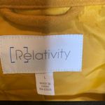 Relativity  Mustard Gold PeaCoat Sz Large Double Breasted Wool Blend Photo 8