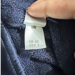 St. John  Blazer Jacket Women's Large Navy Blue 3/4 Sleeves Front Button Closure Photo 6