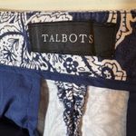Talbots Pants Navy Blue White Floral Print Chatham Ankle Size 8 Photo 6