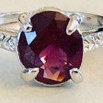 Amethyst New Oval Sterling Silver Ring Size 7 Photo 5